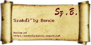 Szakály Bence névjegykártya
